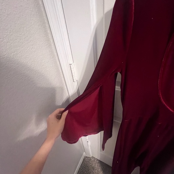 Day & Night Maroon Velvet Jumpsuit from Revolve - Picture 13 of 13